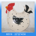 Personalized chicken shaped ceramic animal spoon rest